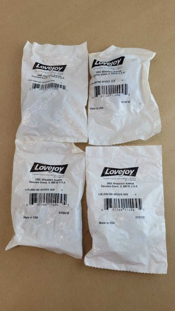 Lot of 4 Lovejoy L/AL099/100 Spider SOX Coupling Spiders