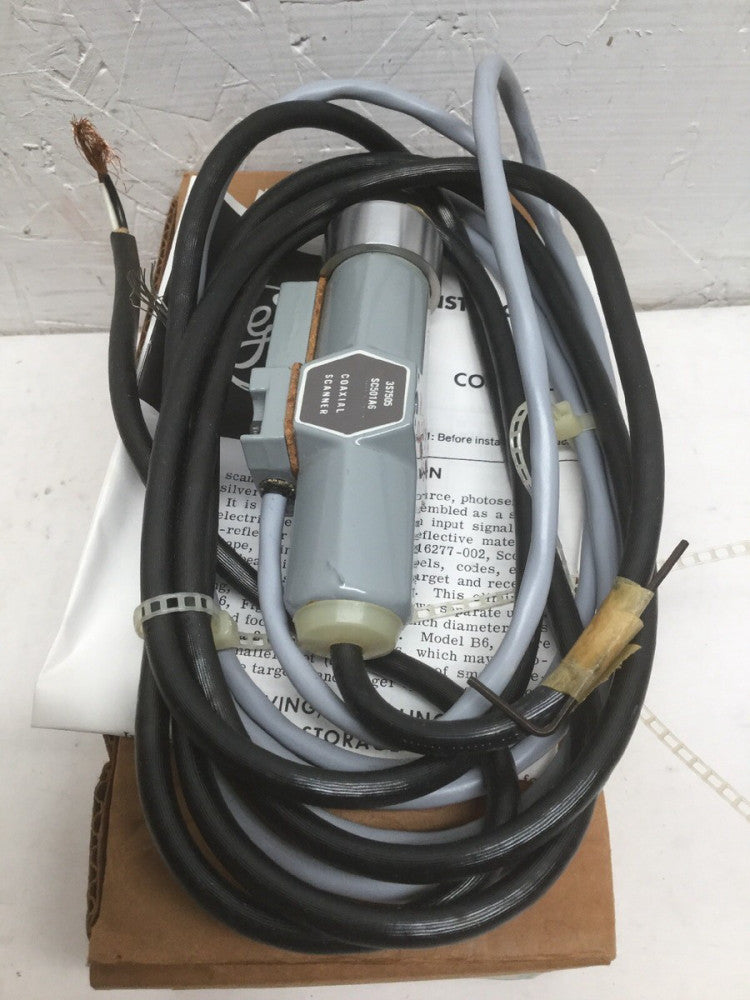 GE 3S7505SC501A6 Photoelectric Controls Incandescent Coaxial Scanner 6’ Cable