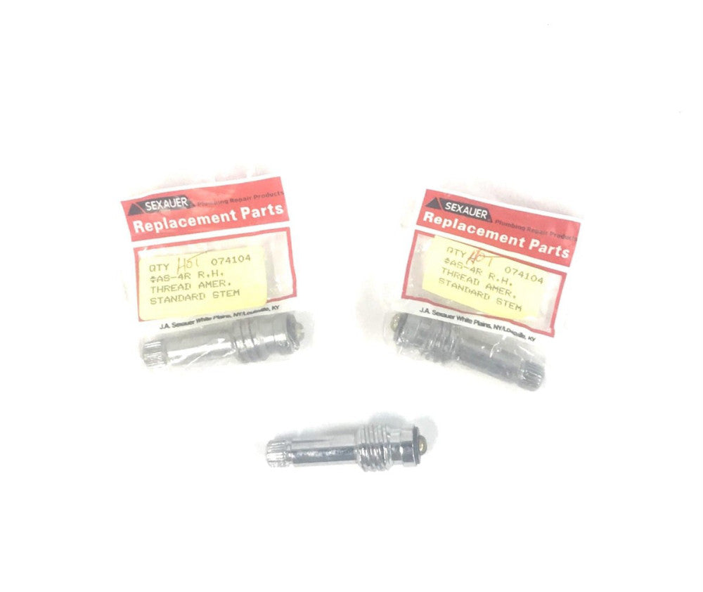 Sexauer/Amerrican Standard 'Hot' R.H. Thread Stem 074104 (AS-4R) [Lot of 3] NOS