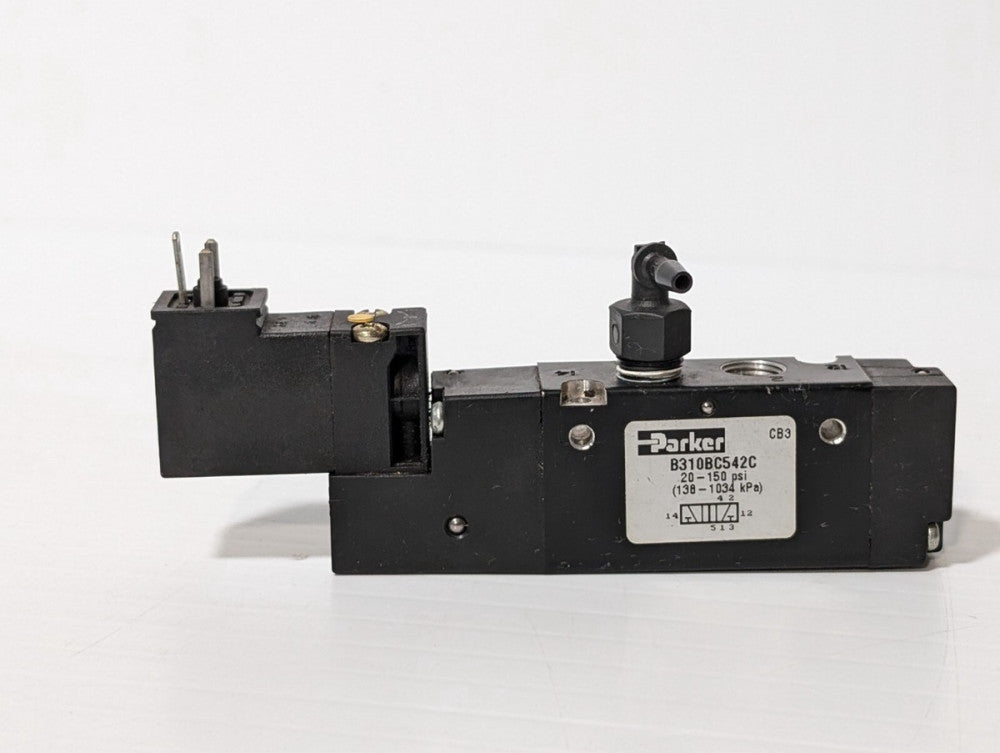 Parker B310BC542C B3 Series Single Solenoid 2-Position Valve