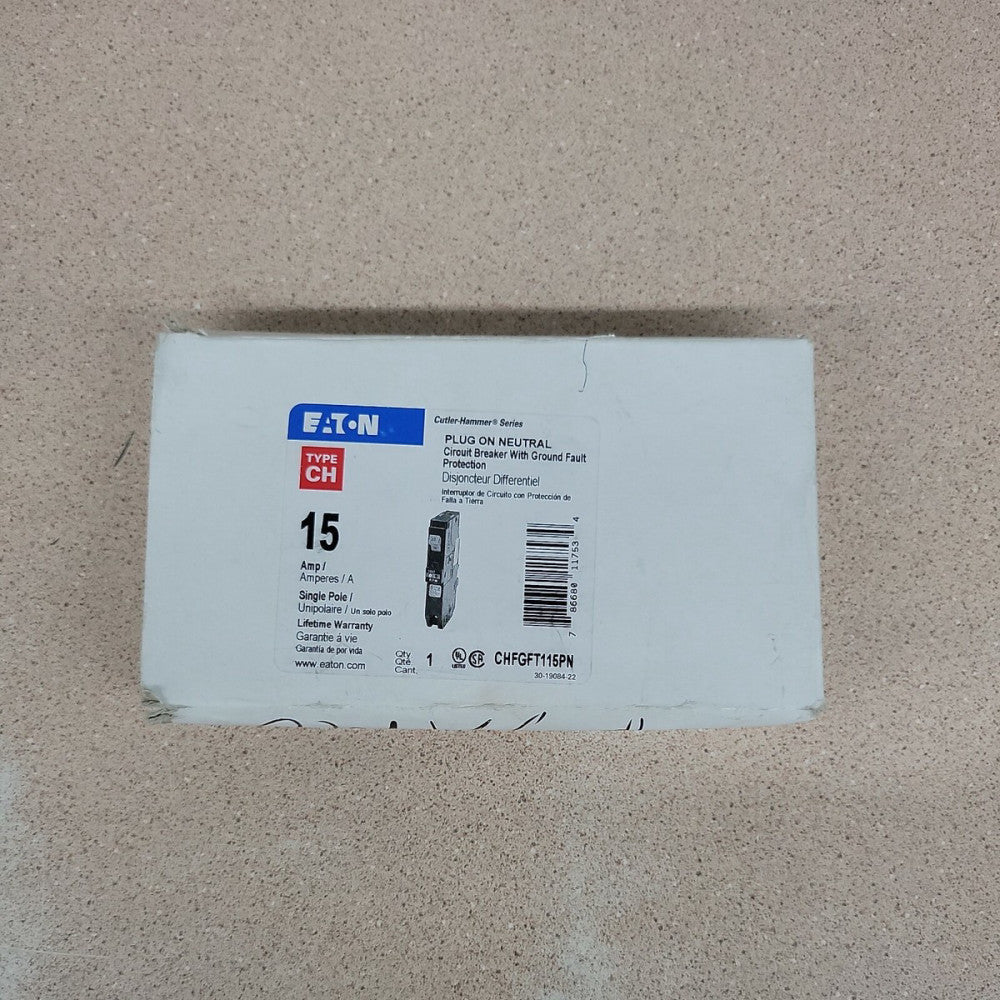 NEW Eaton CHFGFT115PN Ground Fault Circuit Breaker