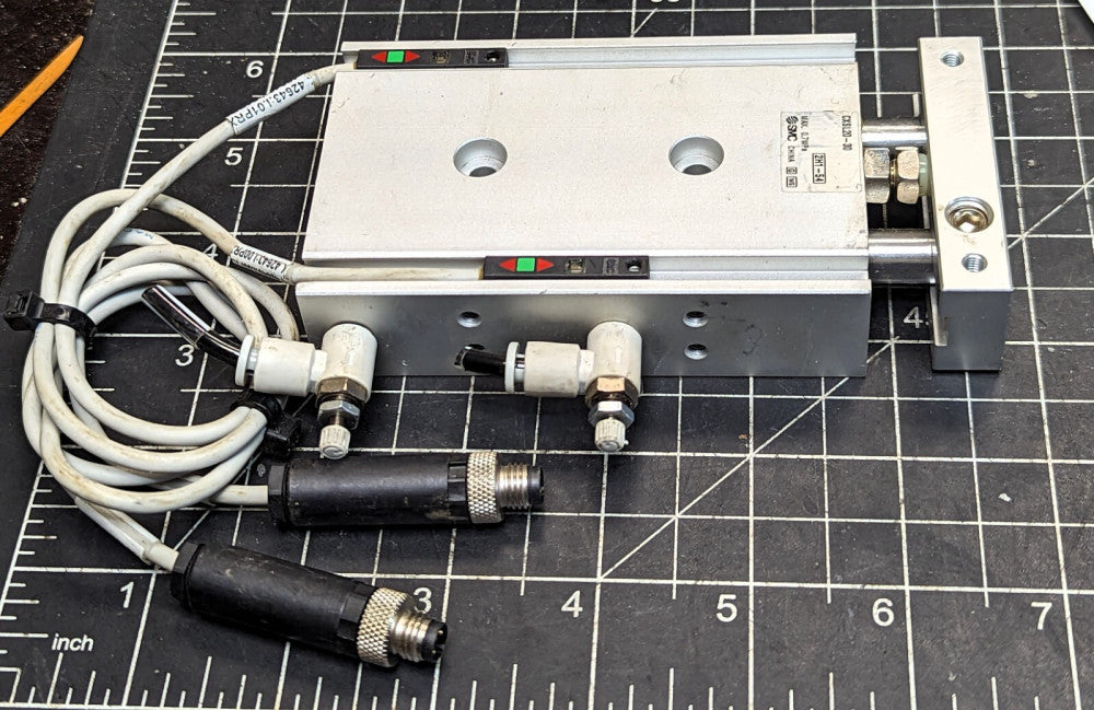 SMC CXSL20-30 Double Rod Air Cylinder W/ Reed Switches Working Pull [B4S3]
