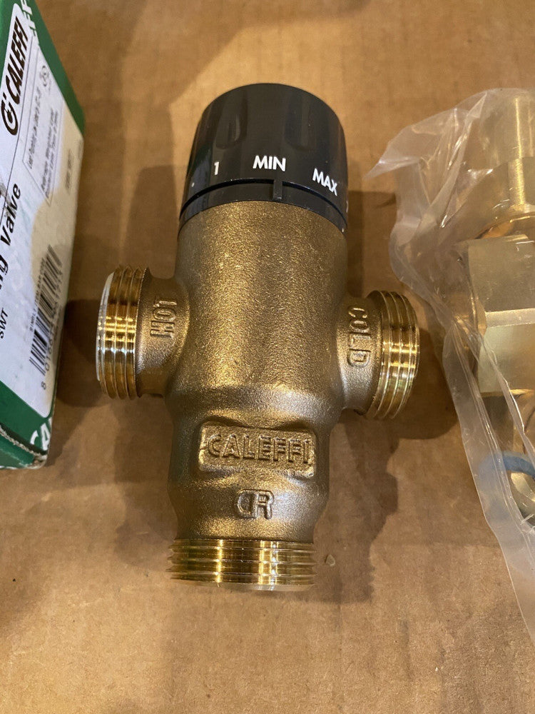 CALEFFI 521609A. 3-Way Thermostatic Mixing Valve 1" SWEAT
