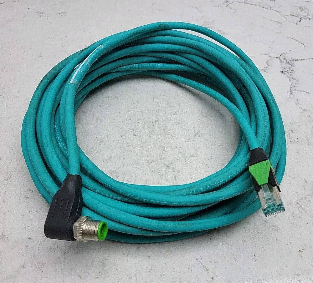 Murrelektronik 7700-44761-S4U1000 Cable M12 Male Straight 90° D-Coded-RJ45 10m
