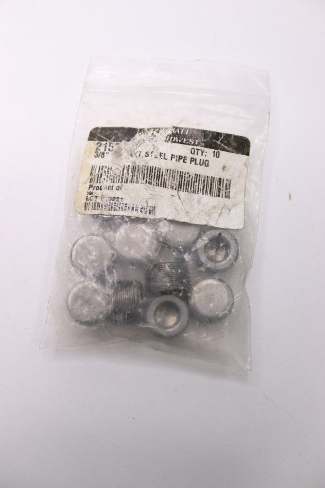 (5-Pk) Kimball Midwest Hex Countersunk Plug 304 Stainless Steel 1/8" MNPT 
