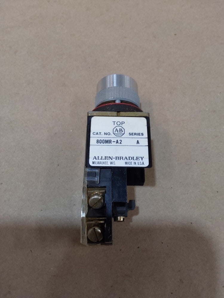 Allen Bradley 800MR-A2 Pushbutton (Black) Series A W/ 800M-XD1