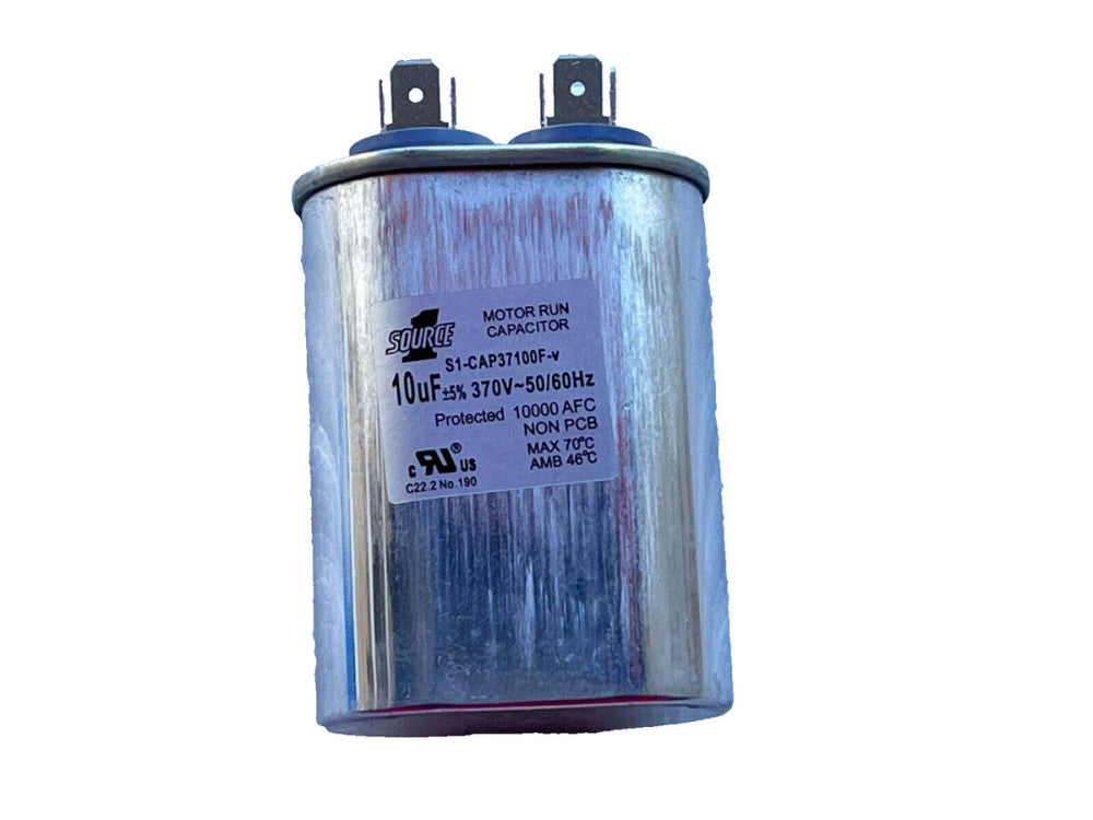 Same Day Ship | 3 Year Wnty. | HVAC S1-CAP37100F Single Flat Capacitor 370V 10uF