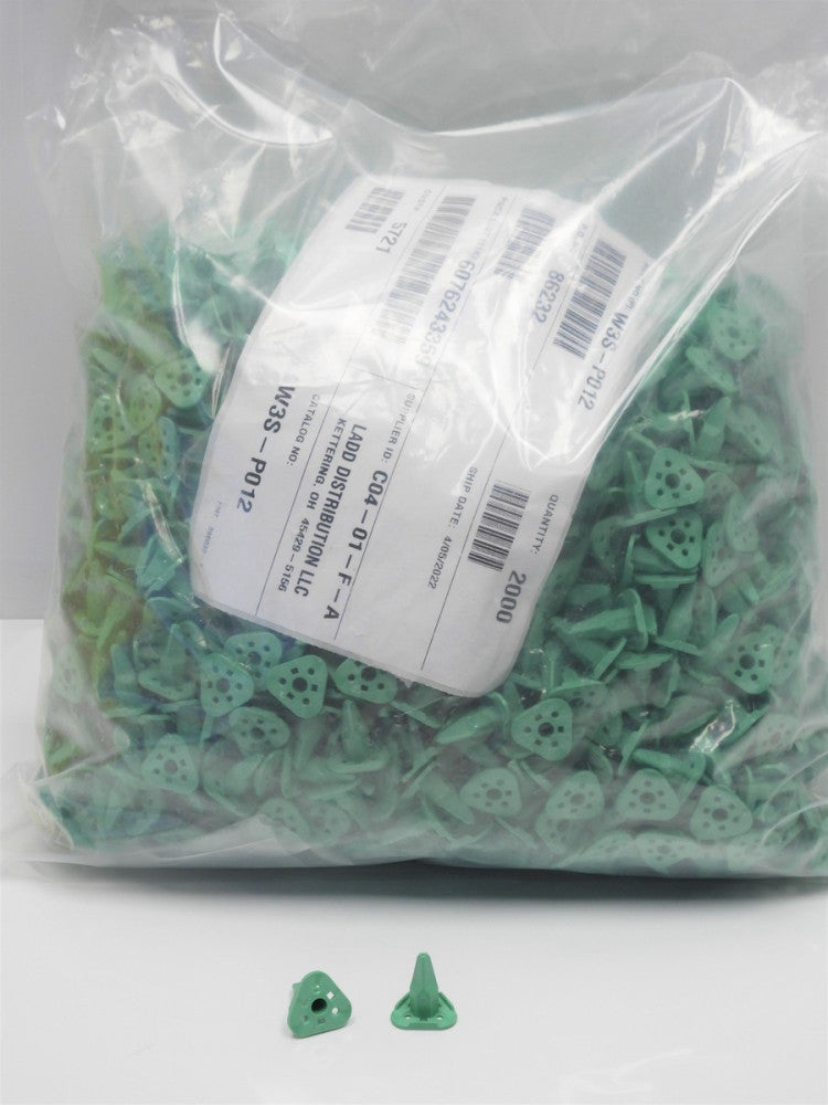 1900pcs DTP Wedge Connector Lock W3S-P012 for 3-Pin Triangle Plug Green Deutsch