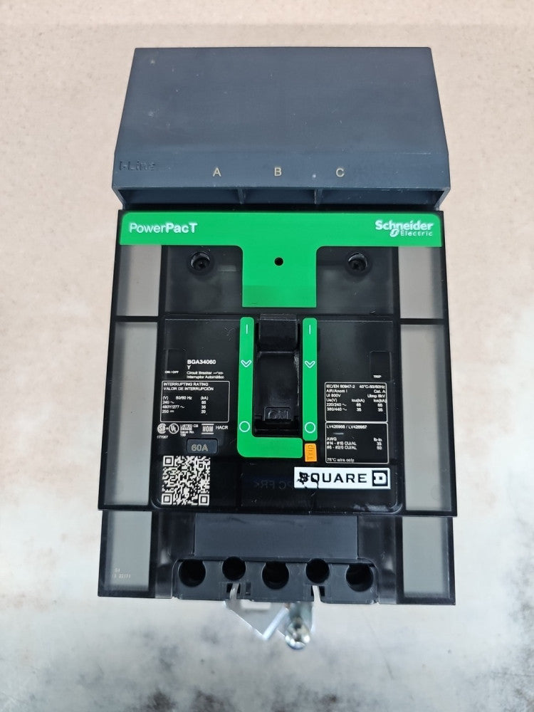 New Take Out SQUARE D BGA34060Y 60 amp 480V 35kA I line Circuit Breaker 