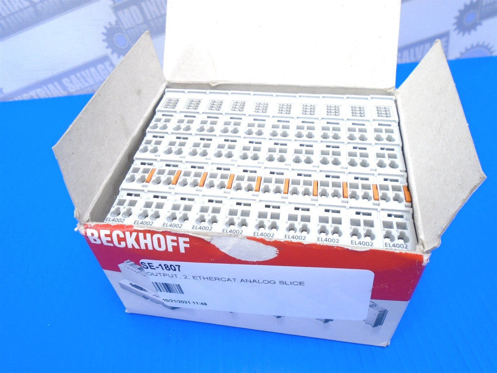 (10 pcs.) BECKHOFF - EL4002 - EtherCAT TERMINAL 2-Channel, Analog 0-10V, 12-BIT 