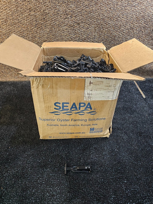(QTY 500) Seapa 4101 Standard Basket Clip 10.8 mm Solid Axle Black