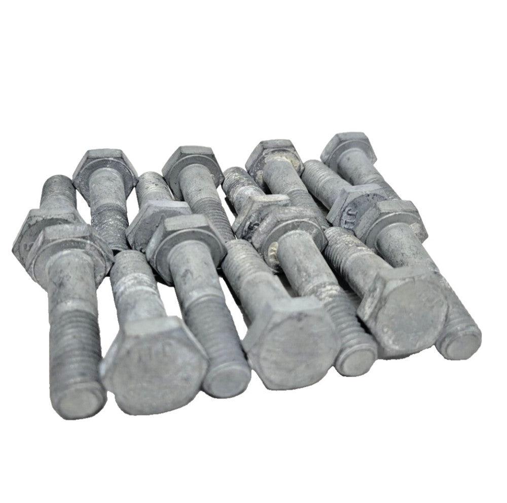 PARTIALLY THREADED HEX BOLT 1/2-13X2 GALVANIZED STEEL GRADE A325 (LOT OF 15)
