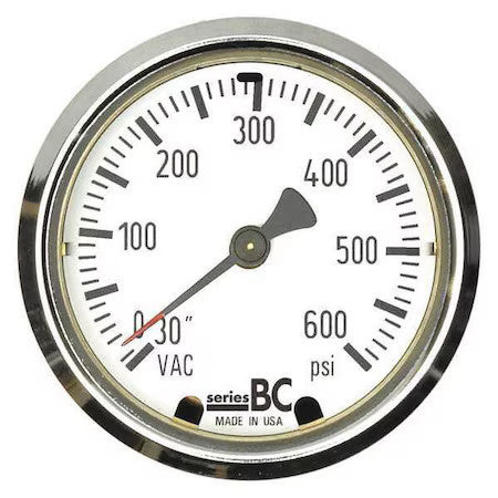 Thuemling Bc-Lfp-63-B Panel-Mount Pressure Gauge, 0 To 400 Psi, 2 1/2 In Dial,