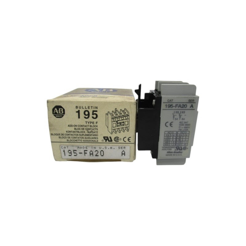 ALLEN BRADLEY 195-FA20 SER. A 600VAC 1.2A (GY/BL) NSMP