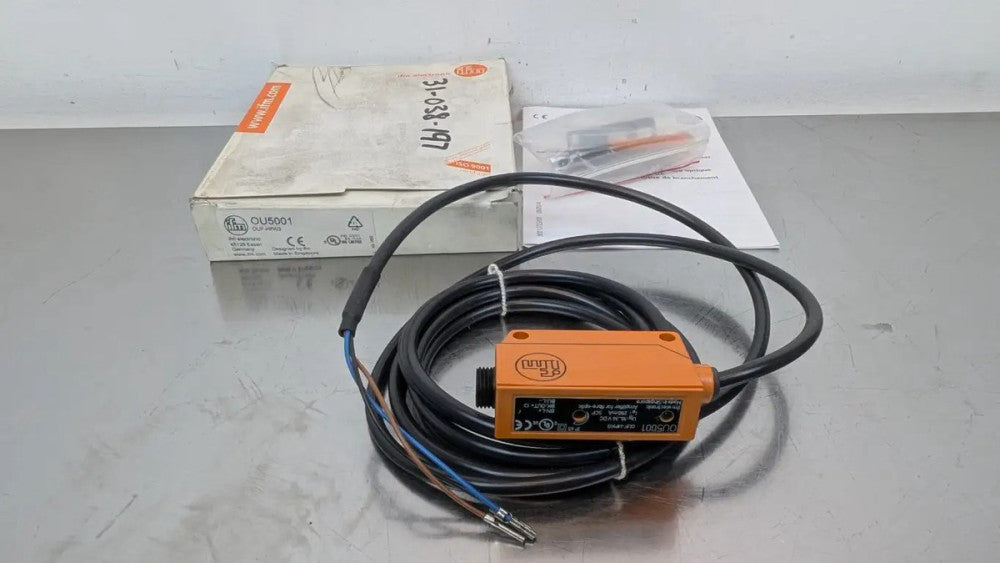 IFM Efector OU5001 Fiber Optic Amplifier OUF-HPKG .12m Through-beam, 40mm Diff