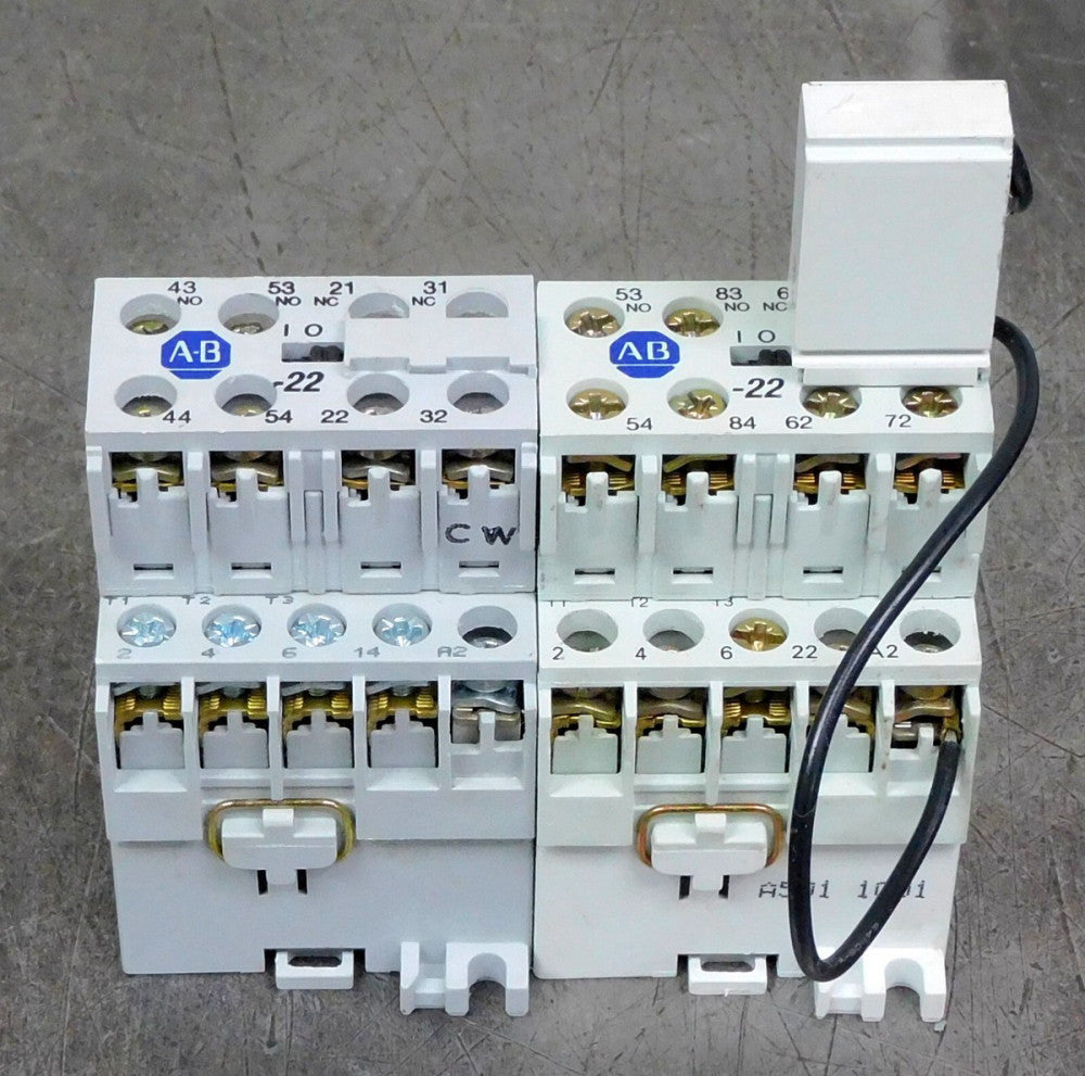 Allen Bradley 100-M05NZ*3 Non-Reversing 3-Pole Contactor 24VDC 5A Lot of Two (2)