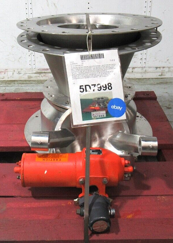 Gemco VL-94035-03, 14" Diameter Stainless Steel Disc Valve w/ Air Actuator