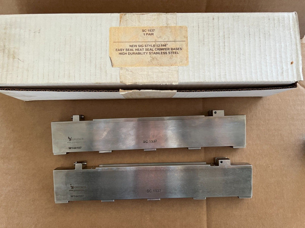GREENER SC 1537, NEW SIG STYLE, EASY SEAL HEAT SEAL, CRIMPER BASES, MAKE OFFER!