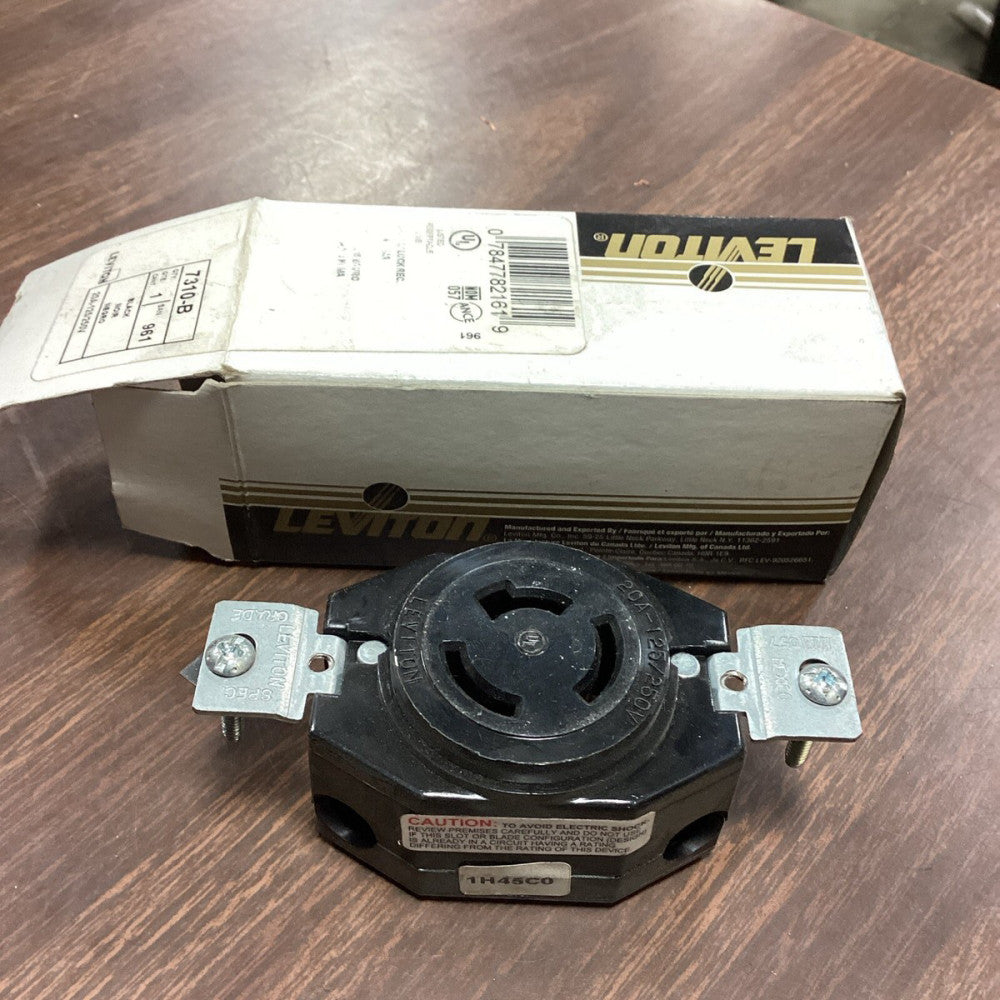 Leviton 7310-B Locking Receptacle, 3 pole 3 wire Non-Nema 20A
