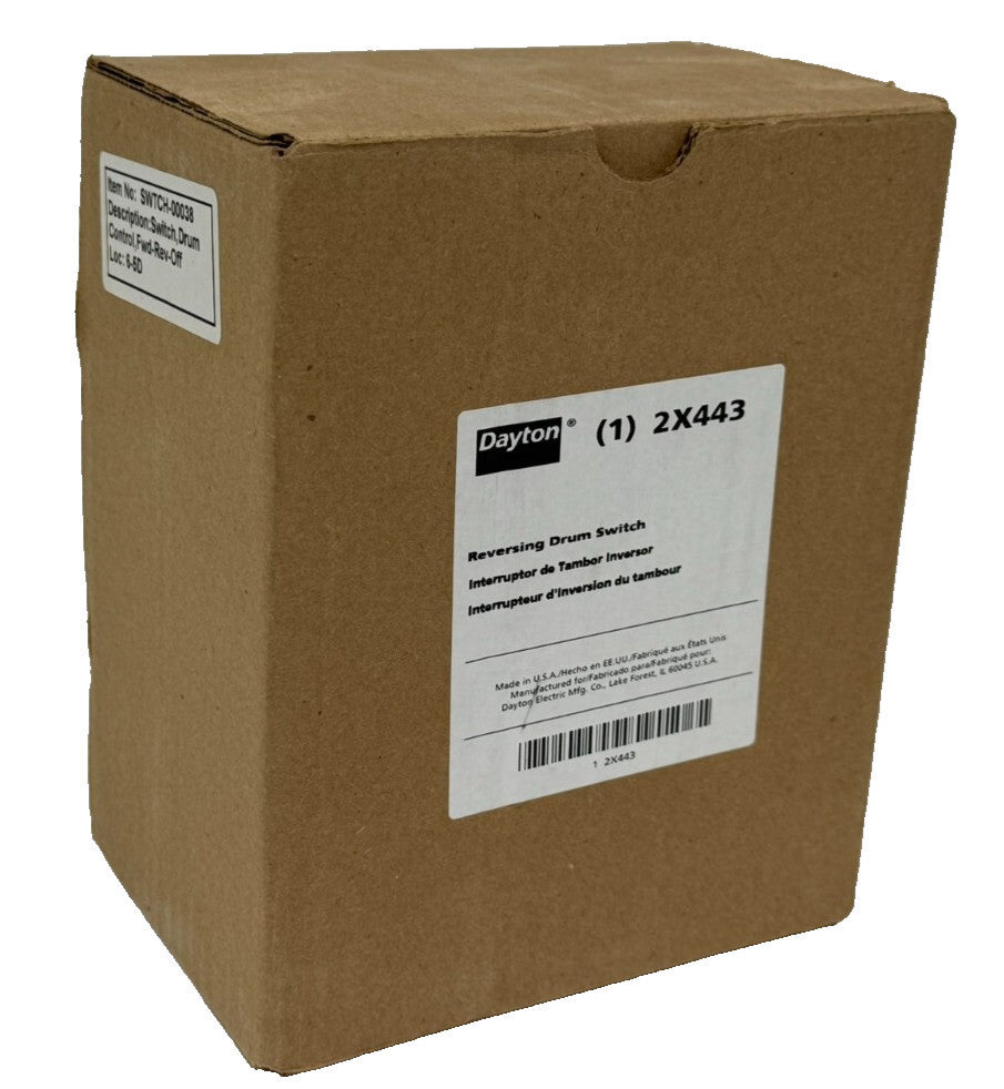 NEW DAYTON 2X443A REVERSING DRUM SWITCH 3P 2X443