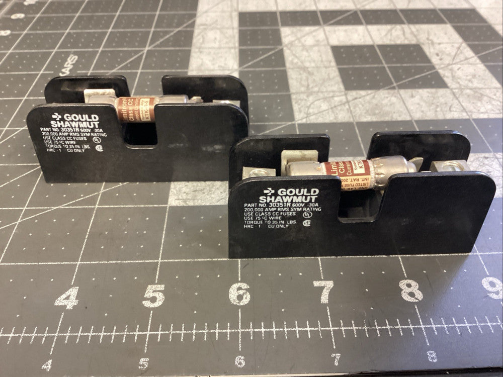 (Lot Of 2) Ferraz Shawmut 30351R Accessory W/ Limitron KTK-R-5 (LPW97F)