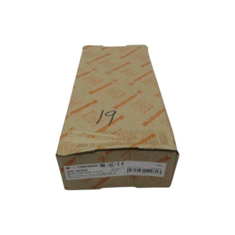 WEIDMULLER 1768320000 ZDU16/3AN 600V 65A (PKG OF 10) NSMP