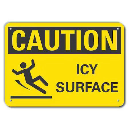 Lyle Lcu3-0138-Ra_10X7 Caution Sign, 7 In H, 10 In W, Aluminum, Vertical