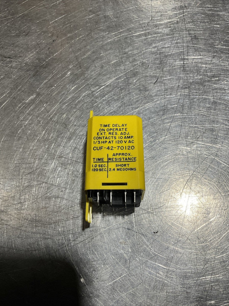 Potter & Brumfield CUF-42-70120 Time Delay, 120V, 1/3 HP, (NO BOX), NOS Surplus