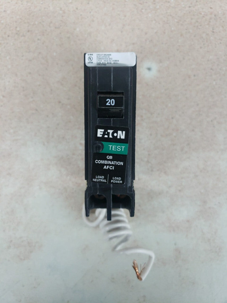 New no Box Eaton QB1020CAF Arc Fault Bolt In Breaker