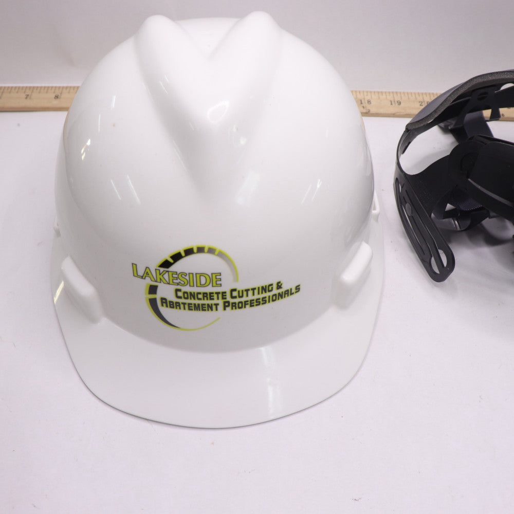 Lakeside Slotted Full Brim Hard Hat w/ Fas-Trak III Suspension White 