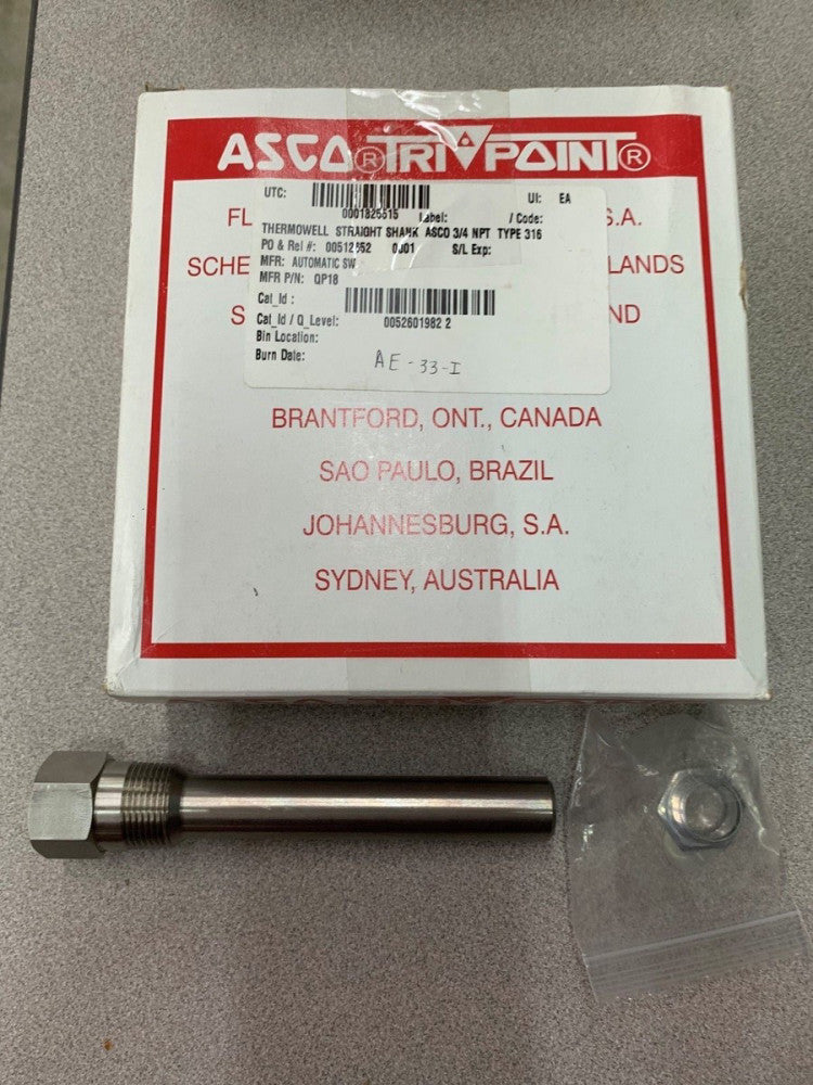 NEW IN BOX ASCO THERMOWELL QP18