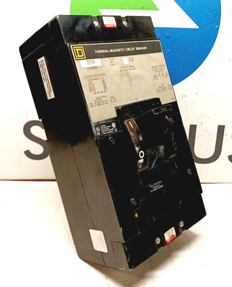 Square D 300 Amp Circuit Breaker 3 Pole 600 VAC / 250 VDC  LAL36300