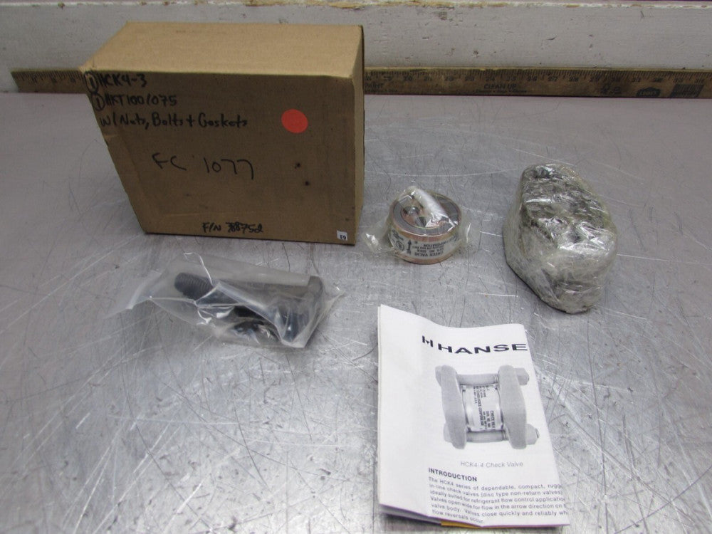 NEW! Hansen Technologies HCK4-3  , 3/4" Check Valve ,Nuts/Bolts/Flanges, 400 psi