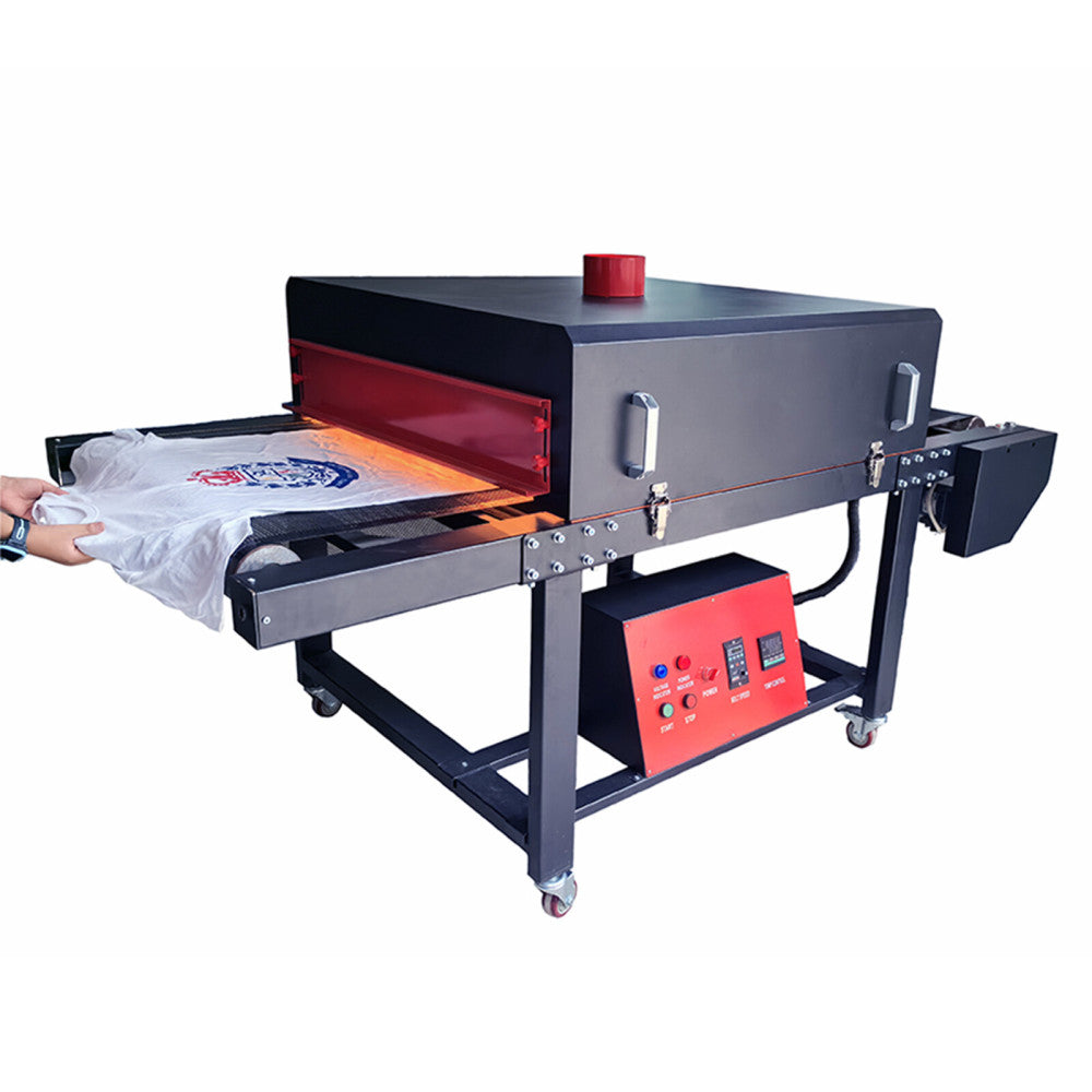 220V 4800W IR Conveyor Tunnel Dryer 6.56ft Longx25.6in Belt for Screen Printing