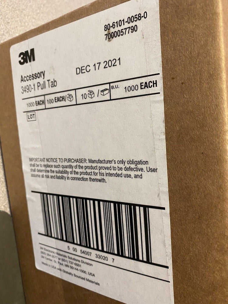 BRAND NEW 3M 3490-1 PULL TAB CONNECTORS ( 1000 EACH PER LOT )