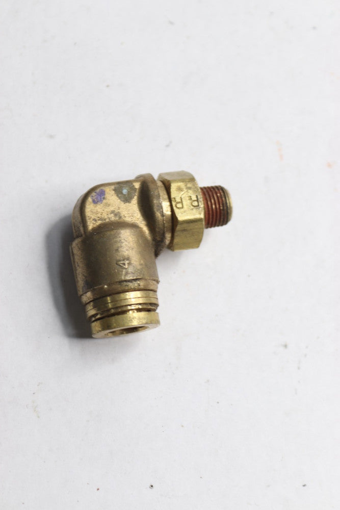 90 Degrees Swivel Elbow Brass 3/8" Push-In x 3/8" D.O.T. Male NPT
