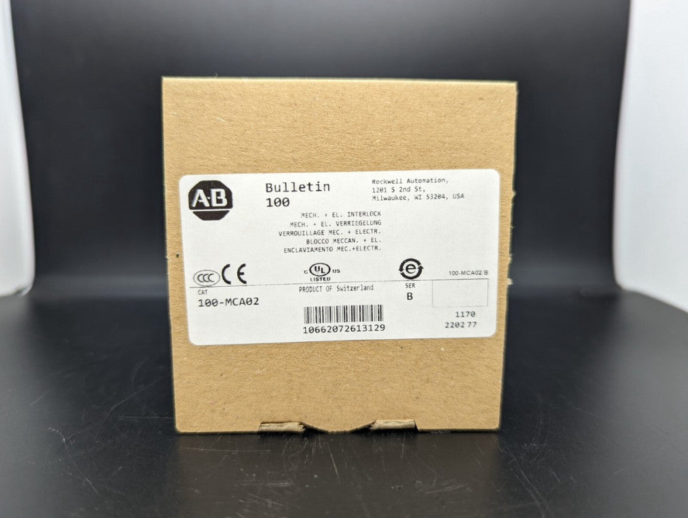 Allen Bradley 100-MCA02 Interlock 2 NC Aux Contacts NIB SHIPS FROM USA
