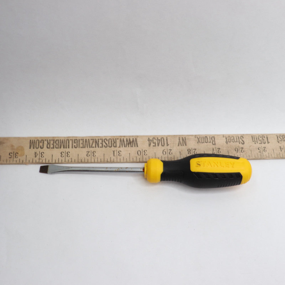 Stanley Slotted Screwdriver 1/4" Width x 8" OAL x 4" Blade Length