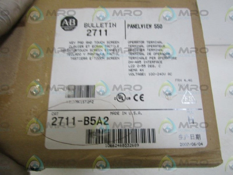 ALLEN BRADLEY 2711-B5A2 SER. H F/W 4.46  NSMP