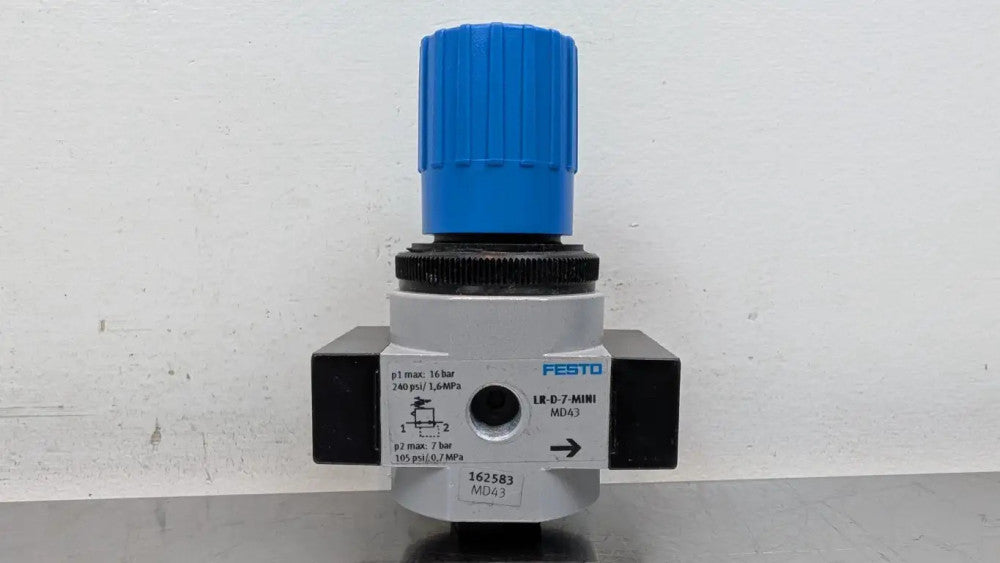 Festo LR-D-7-MINI Pneumatic Regulator 162583 Max 240 PSI, 105 PSI