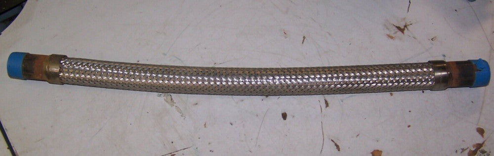 NEW MEGAFLEX 1" STAINLESS STEEL BRAIDED FLEX HOSE 24-1/8" LENGTH STEEL FITTING