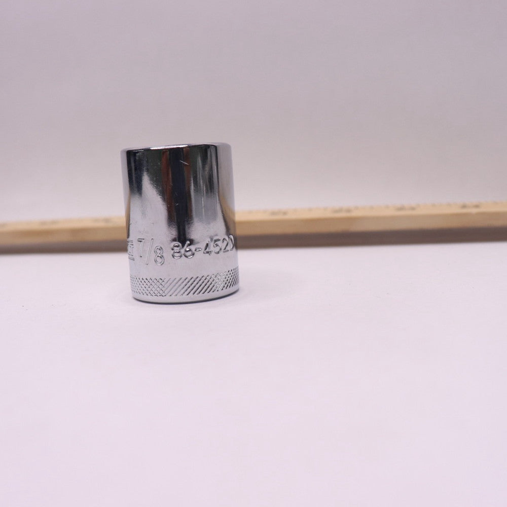 Dewalt Socket Polished Chrome 6-Point 7/8" x 1/2" Drive 86-452D