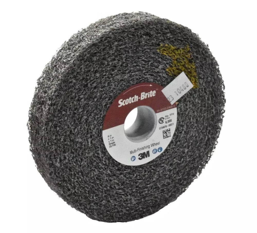 3M Scotch-Brite 13172 Multi-Finishing Wheel 6 x 1 x 1" 2S Fine Silicon Carbide