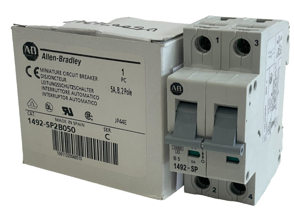 A / B 1492-SP2B050 MINIATURE CIRCUIT BREAKER SER. C 1492SP2B050 NEW, SURPLUS