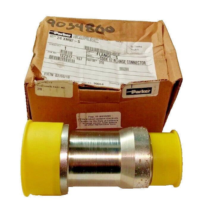 NEW PARKER HANNIFIN TRIPLE-LOK 62 STRAIGHT HYDRAULIC FLANGE CONNECTOR 24XHQ2-S
