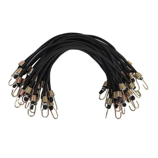 10-Inch Mini Bungee Cords 20 Pieces Rubber Stretchy Bungee Cords with Steel H...