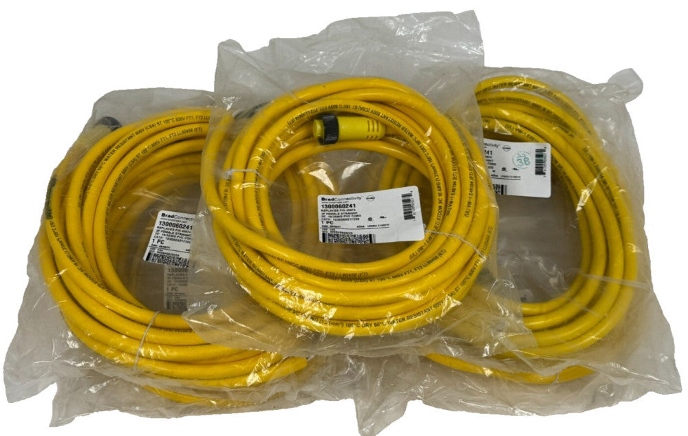 LOT OF 5 NEW BRAD CONNECTIVITY 1300060241 SENSOR CORDS 20FT 40974