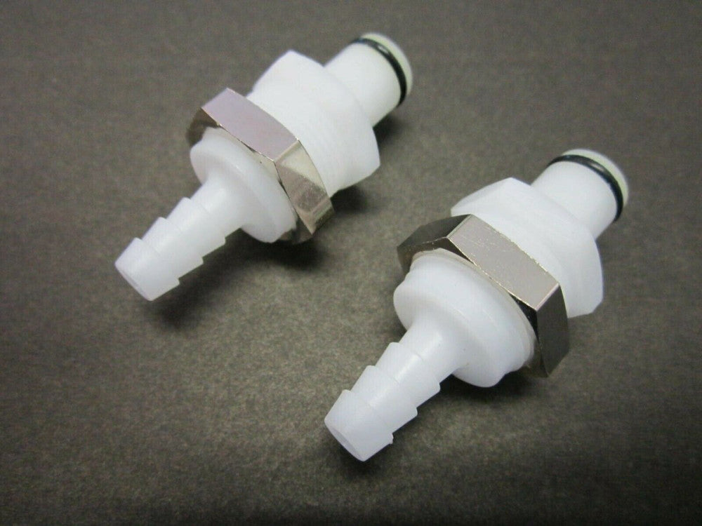 Colder Products 1/4 Barb x 3/8 Tube Coupling Acetal Panel Mount Insert Pack Of 2