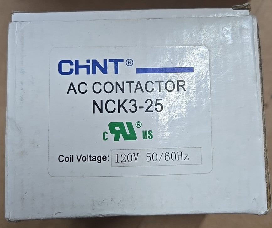 Chint AC Contactor NCK3-25 120V  50/60Hz New Open Box