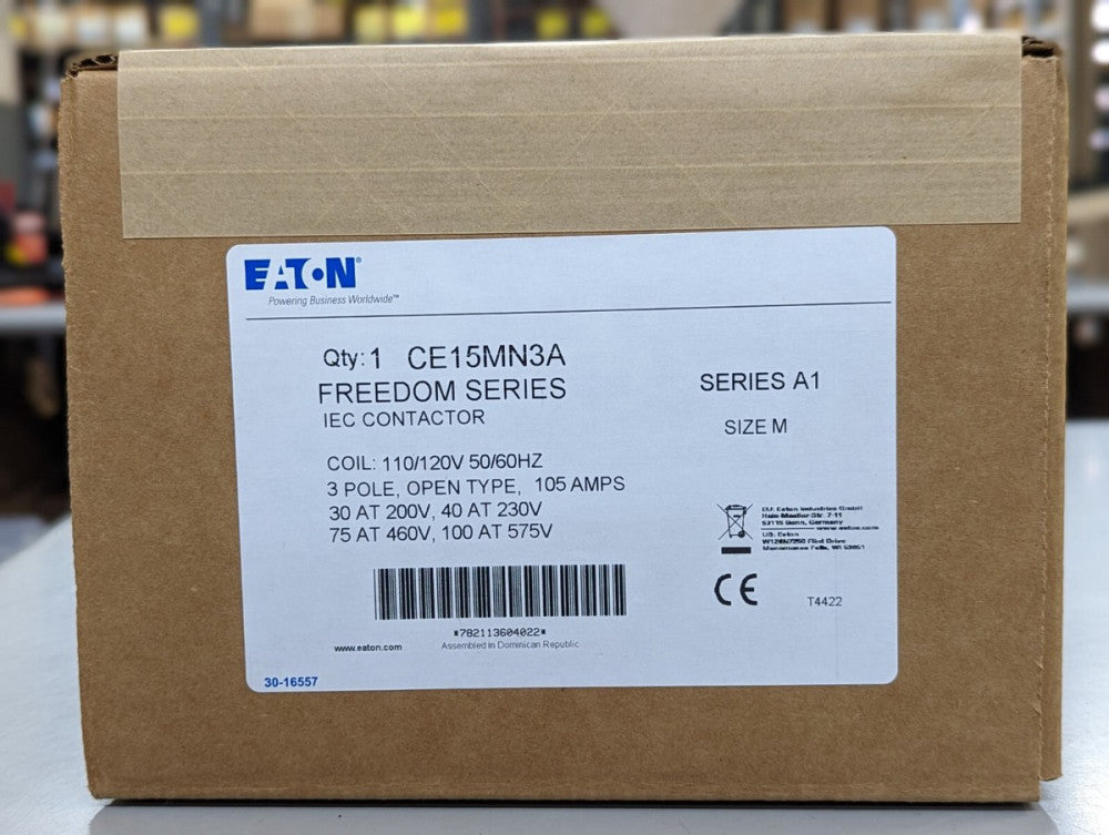 Eaton CE15MN3A 3P 120V 105A Contactor New In Box USA